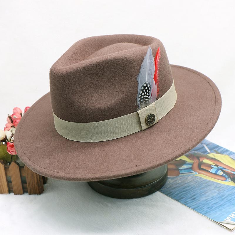 Hot Sale Wool Jazz Knight Hat Fashion Retro British Versatile Felt Hat