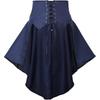 Minifalda Irregular con Volantes y Lazo Pirata Steampunk Para Cosplay y Ropa de Calle