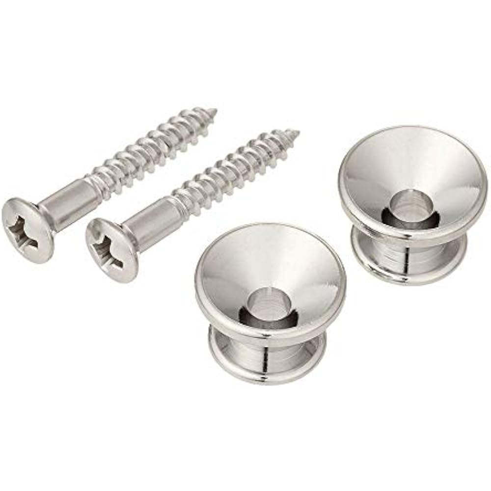 SCUD Strap Pin Fender Style 2pcs Set Nickel with Screws EP-2N