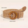 New Arrival Woven Retro Cotton-Linen Ethnic-Style Women’s Belt Fashionable Vacation-Style Dress Belt with Round Buckle Accent