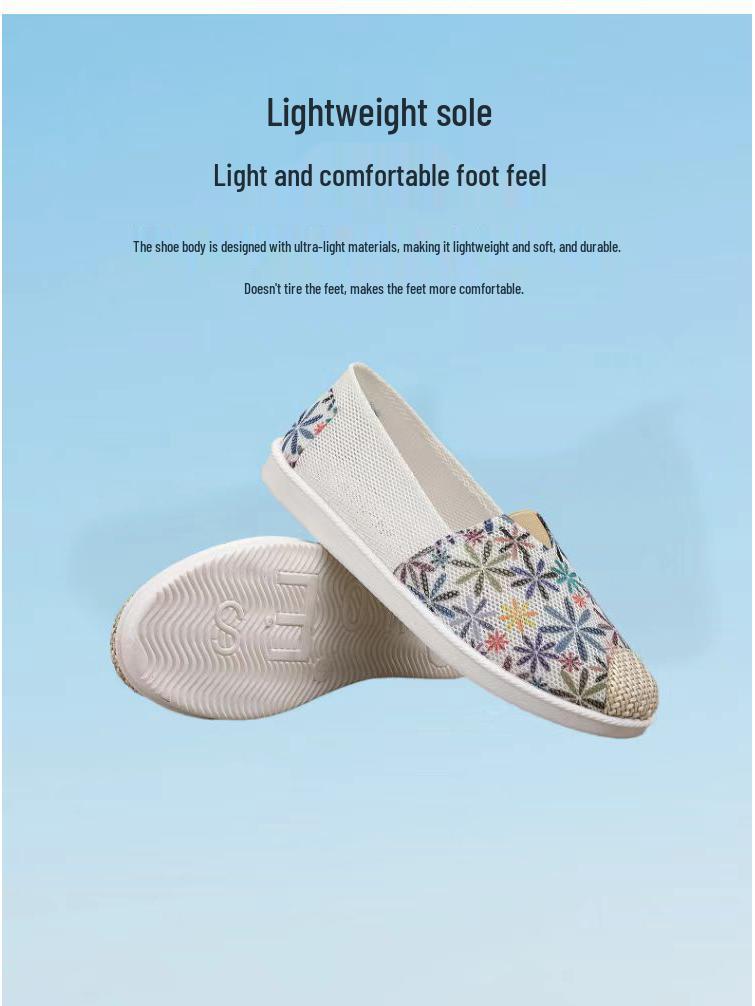Women's Spring/Summer Lightweight Breathable Soft Sole Flat Shoes - Versatile, Comfortable for Middle-Aged and Elderly