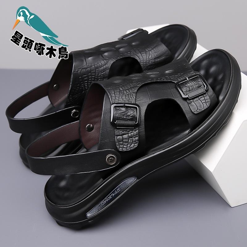 

Summer new men s sandals casual handsome soft-soled non-slip, wear-resistant, deodorant and breathable beach sandals 38
