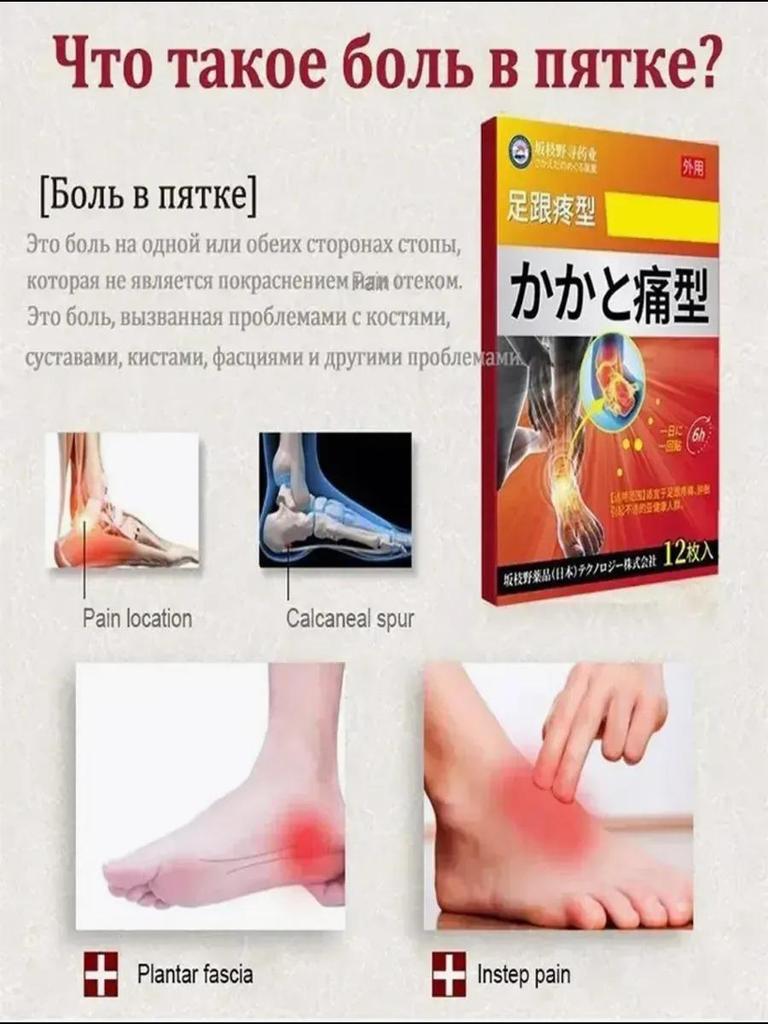 Plantární fasciitida bolest otok patní ostruha bolest náplast