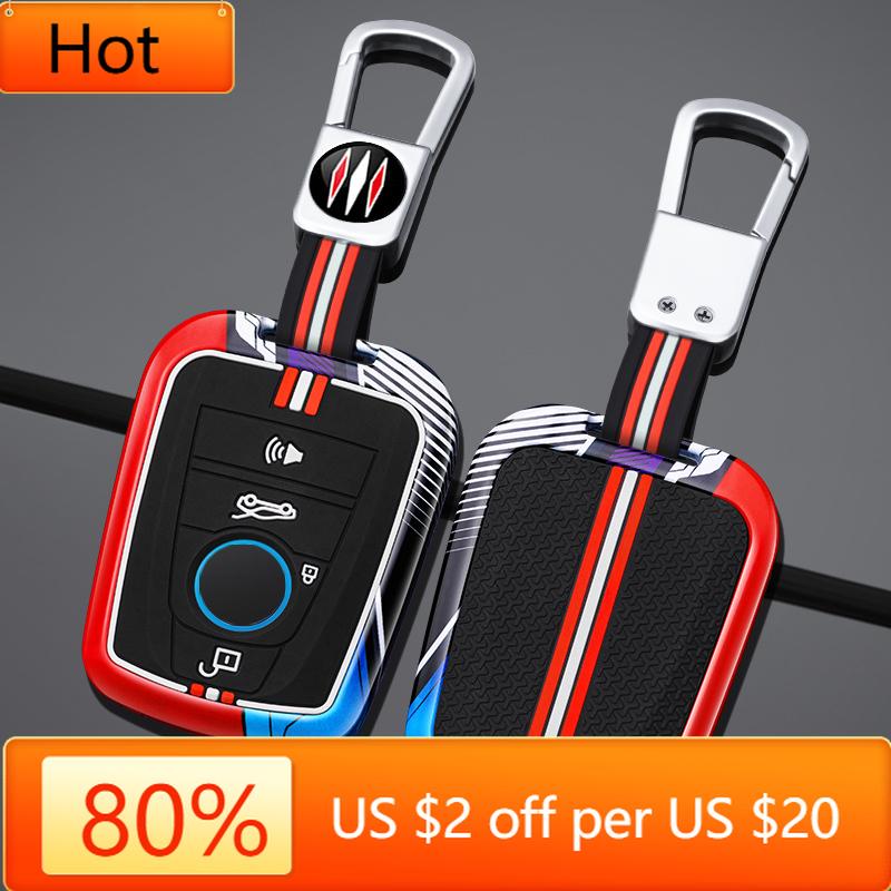Interior Mouldings Zinc Alloy Car Smart Remote Key Case Cover Protective Shell Fob for BMW I3 I8 Series CAR interior Key Bag Key