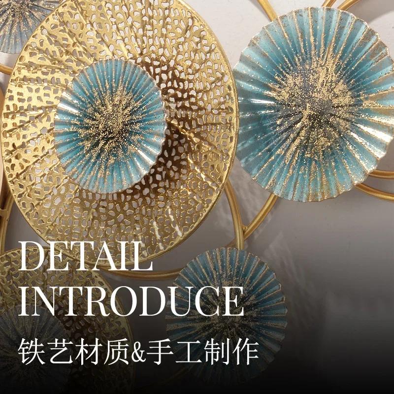 2024 new luxury fashion living room decorative clock wall clock restaurant creative iron atmosphere silent clock wall art