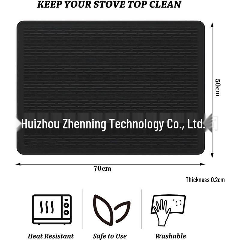 Multifunctional Non-slip Silicone Heat Mat: Protective Induction Cooker & Draining Mat with Convenient Storage