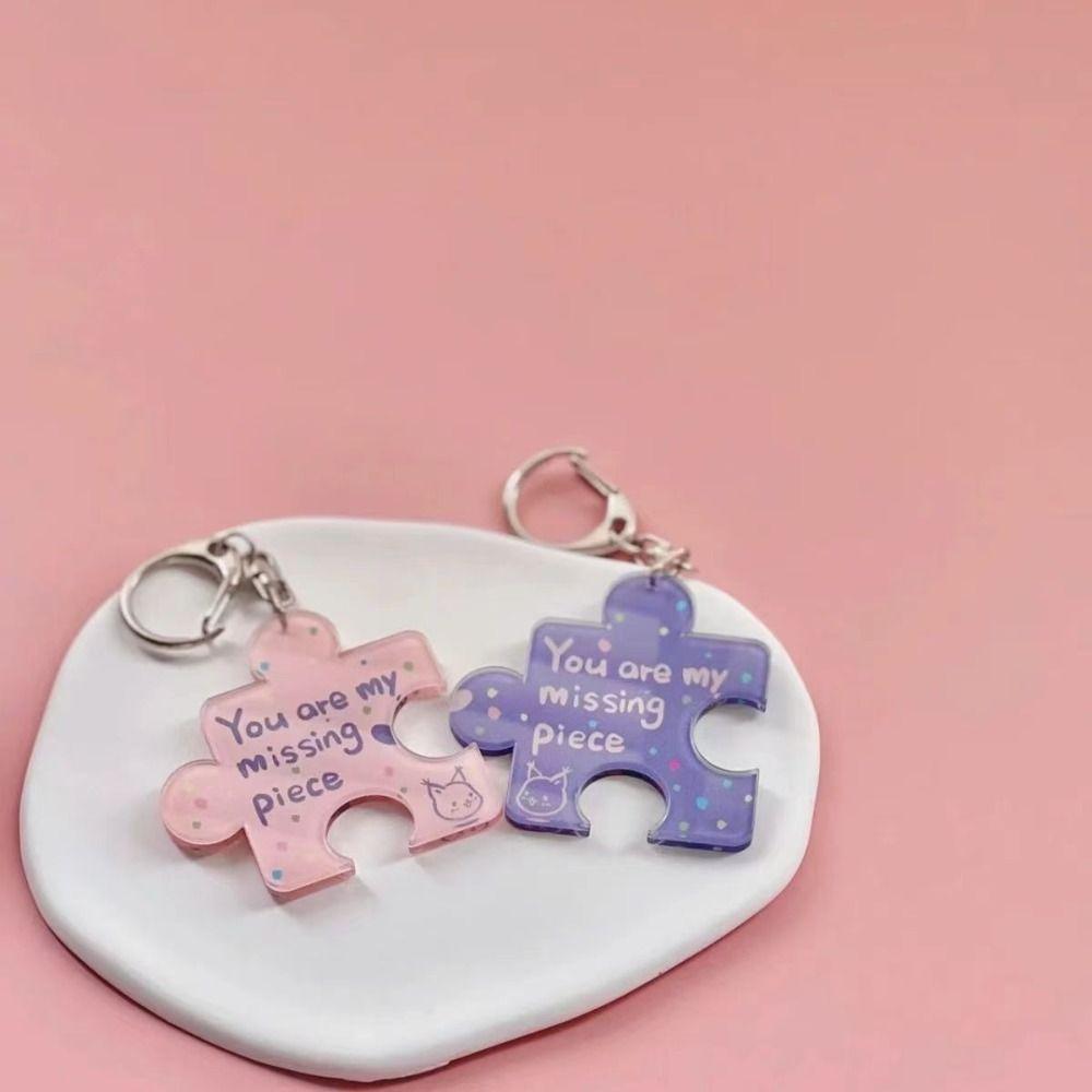 "You Are My Missing Piece" Acrylic Puzzle Text Keychain Korean Style Accessories    Gifts