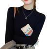 Half High Neck Sweater for Women In Autumn and Winter Mid Neck Base Knitted Sweater Pullover Top
