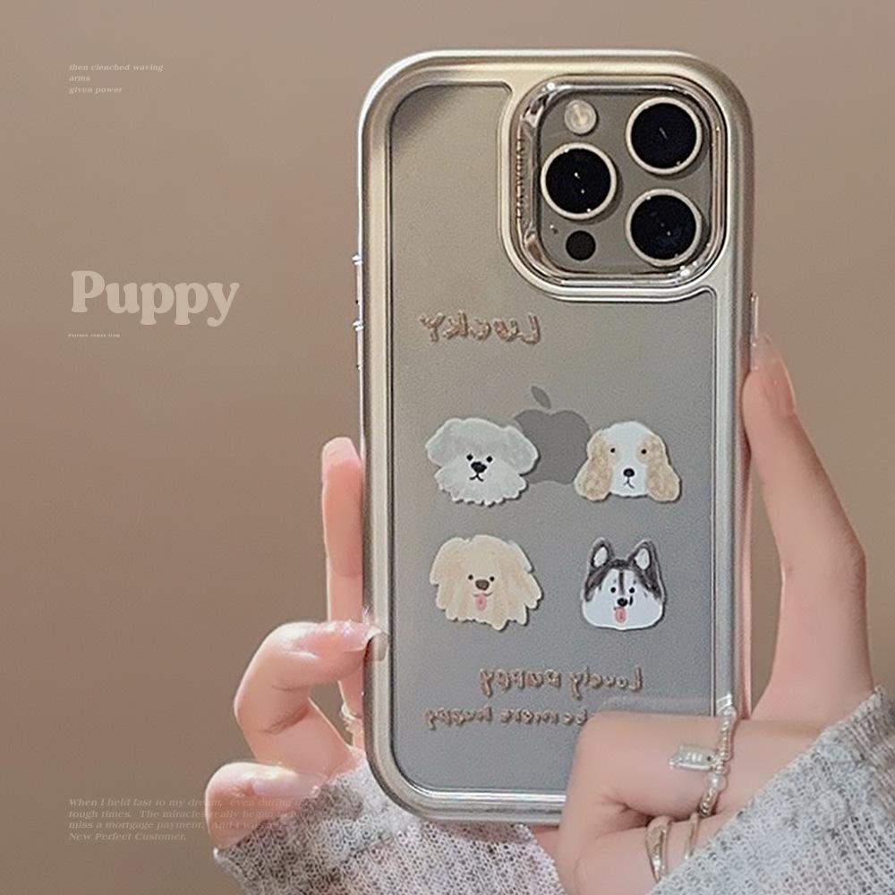 Personalized Ins Graffiti Puppy Mobile Phone Case 14 Acrylic IPhone 15pro Max Apple 16 Electroplating Suitable