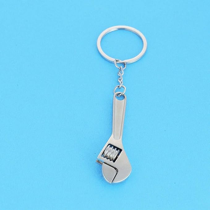 [Qintreesify] Cheie unealtă argintie Cheie inel breloc metalic reglabil Breloc creativ și convenabil, Argintiu