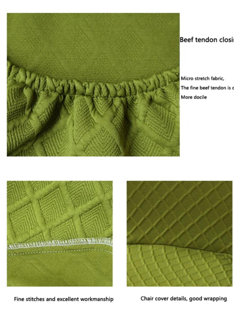 Luxury Elastic Shell Chair Cover Stretch Dining Room Scandinavian Chair Cover Adjustable Seat Cover Jacquard Slipcover Removable