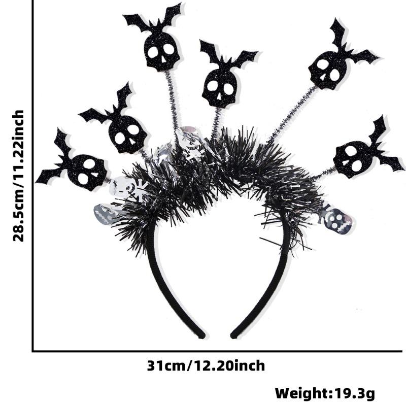 Halloween Headband, Pumpkin Spider Top Headband, Ghost Party Decoration, Funny Radial Colored Strip Headgear
