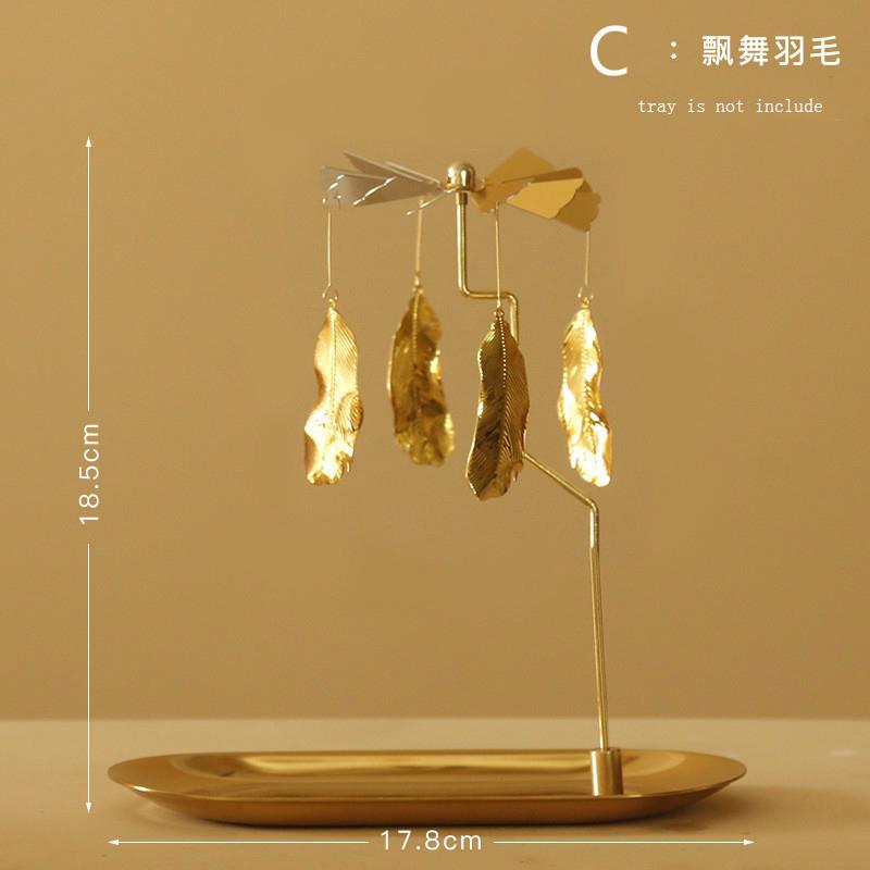 Roterende Lysestakebrett Duftlys Romantisk Gåhestlampe Julepynt Kreativ Sving Bursdag Bryllupsgave