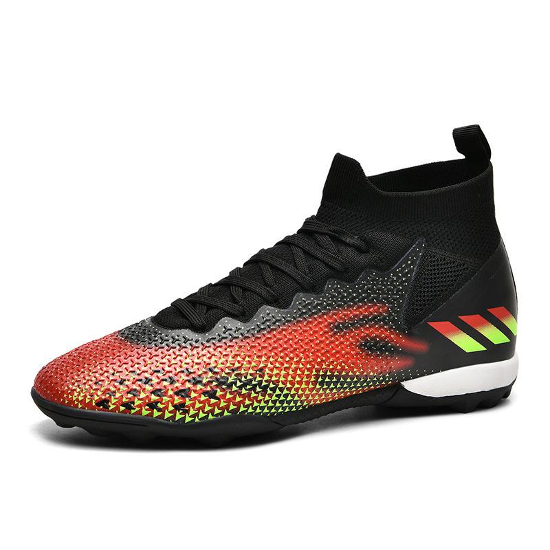 

Putian seamless fly-woven football shoes men s high-top AG long nails broken nails training competition sports shoes 45