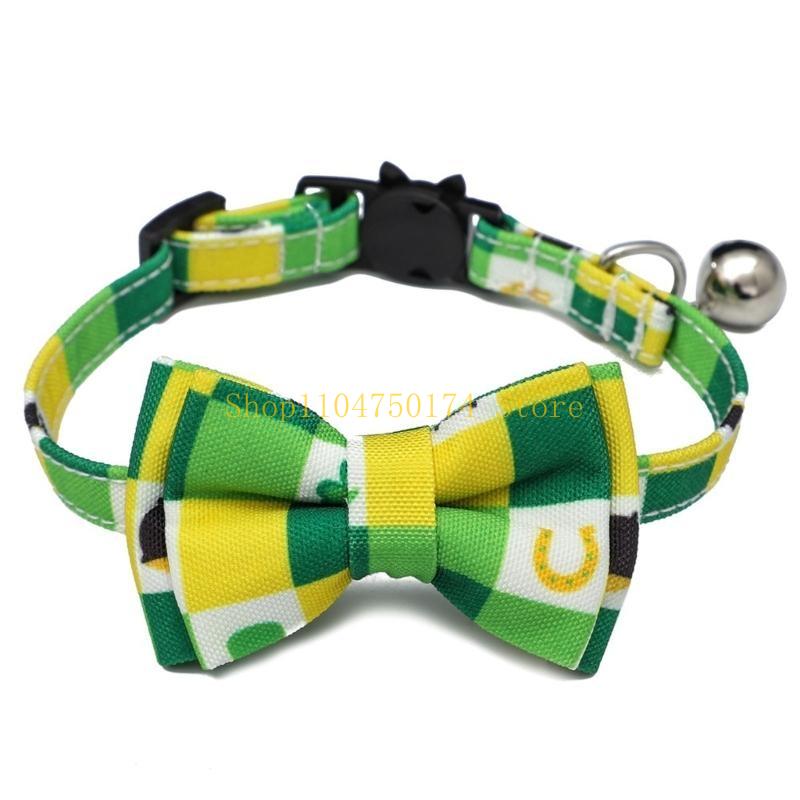 ShamrockCat Collar CatBowTie Christmas CatNecklace For Cat With Irish CatCollar catBandana SaintPatrick Day top sale