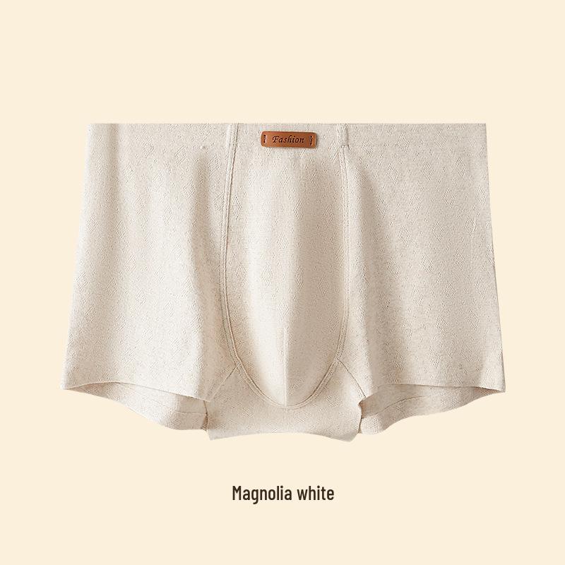 Invisible Antibacterial Mulberry Silk Men's Boxer Briefs - Luxury High-Thread Count Cotton Four-Corner Shorts