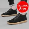 Genuine Pig Leather Fashion Height Increasing Sneakers Men All-match Casual Shoes Increase Insole 8cm Luxury Brand Lift Men Shoe