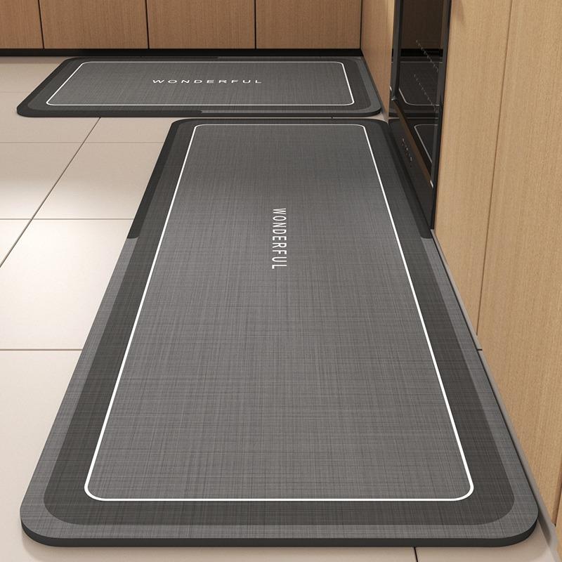PVC Kitchen Carpet Non-slip Oil-proof Floor Mat Leather Waterproof Foot Mats Home Decoration Long Strip Rug Alfombra De Cocina