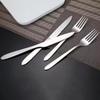 European Style Stainless Steel Steak Knife, Fork & Spoon Set - 3-Piece Western-Style Cutlery for Home