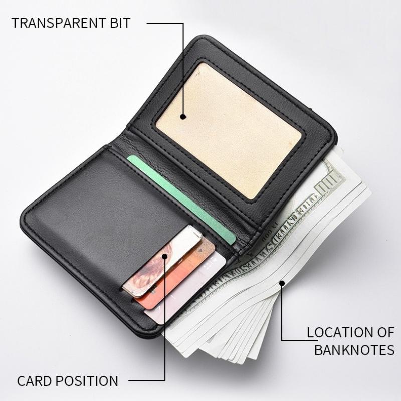 1pcs Universal Car Soft Wallet Leather Mini Credit Card Purse Portable Wallet