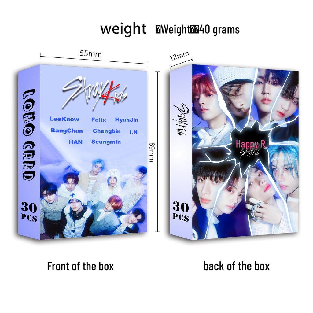 Stray Kids Celebrity Double-Sided Photo & LOMO Card Set (30 Greeting Cards)