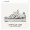 Deconstructive Aesthetic Low-Top Sneakers - Trendy Unisex Bread Shoes for Men and Women