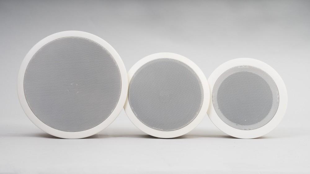 Fonestar GAT-801-EN - 100V, 8'' Round Built-in Loudspeaker, White, with Fireproof Housing, Fonestar