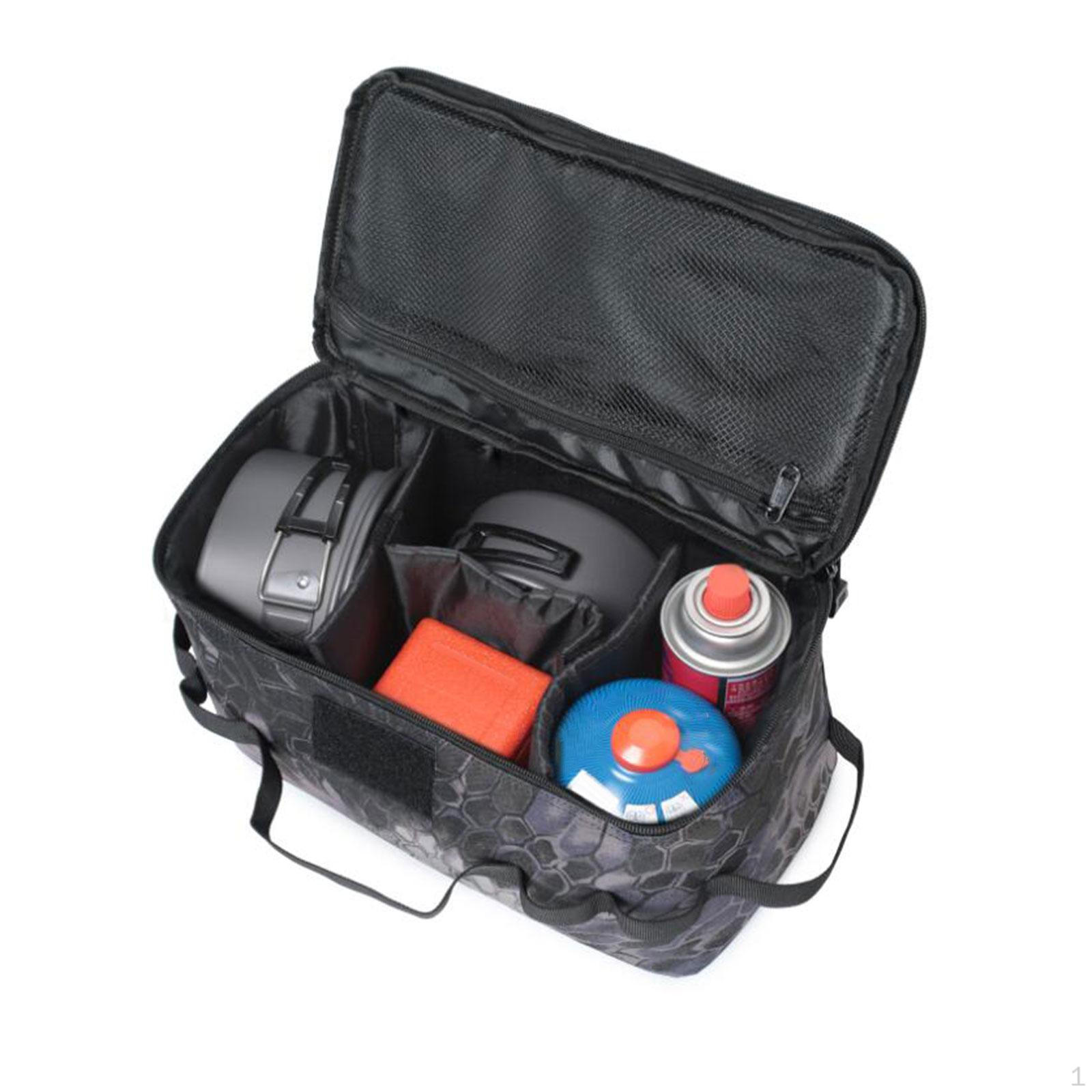

Camping Storage bag box 13.4x6.7x7.5inch Pot Pan Cookware Organizer Car Trunk Convenient Style B
