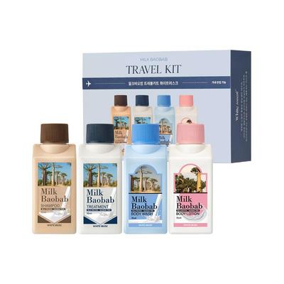 White Musk Travel Kit (70ml X 4ea) - Shampoo, Treatment, Body Wash, Body Lotion