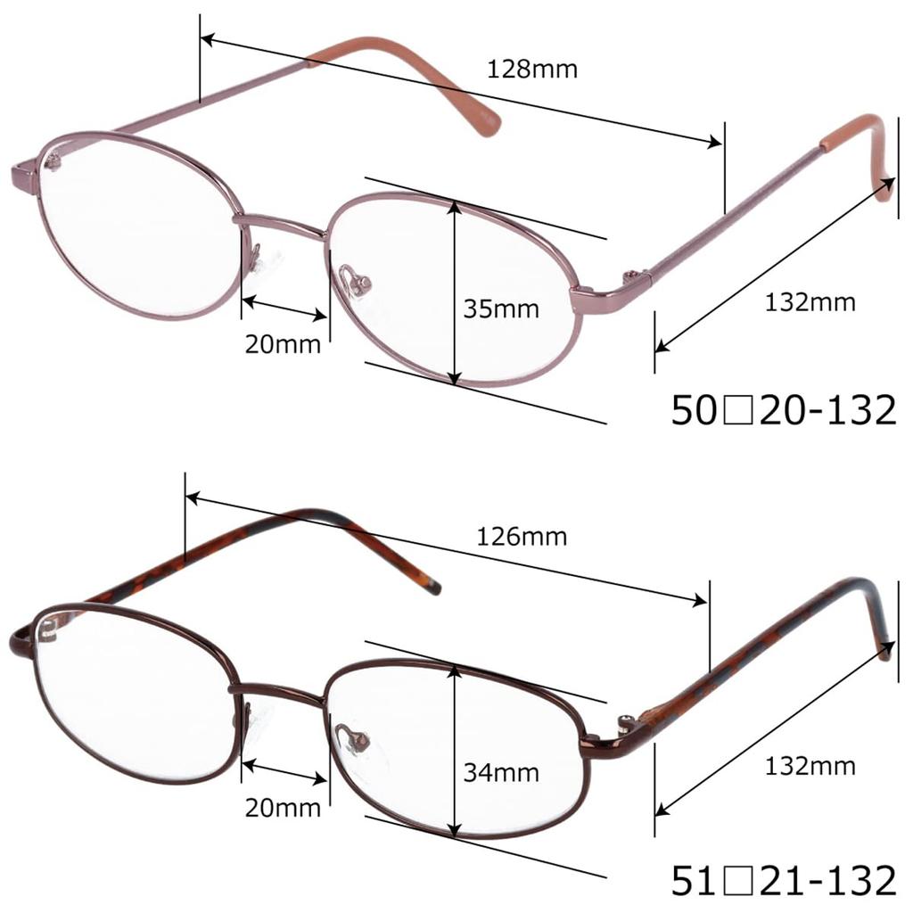 Reading Reading Oval Metal Light Stylish Reading Senior 6 Degrees Available Cleaning Cloth Glasses, Glasses, Women's, Stylish, Cute, Shape, Frame,