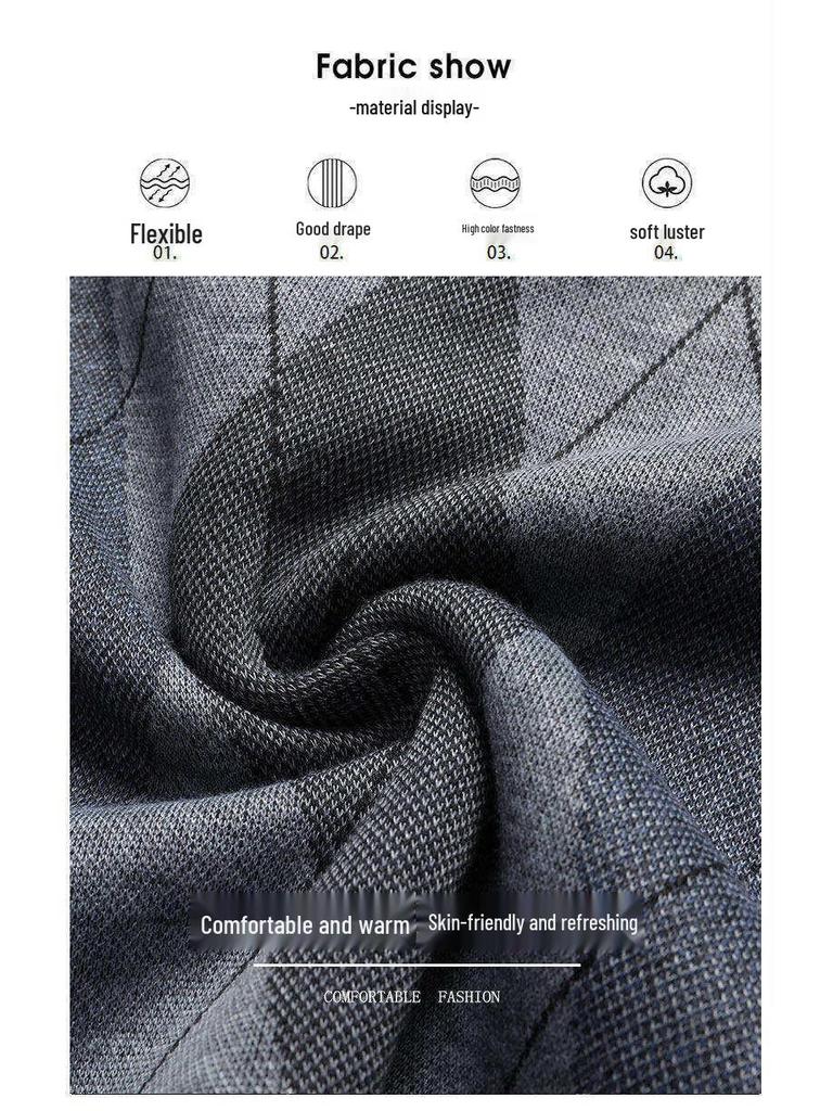 Men's V-Neck Knit Vest - Autumn/Winter Style, Sleeveless Casual Pullover for Middle-Aged and Young Adults