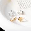 Korean Zirconia Flower Earrings: Light Luxury Clover Design for Women