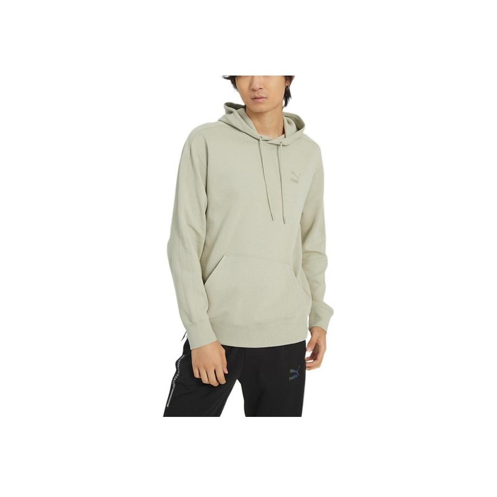 PUMA Logo Print Drawstring Hoodie With Long Sleeves Men Hoodie Linen 537688-68