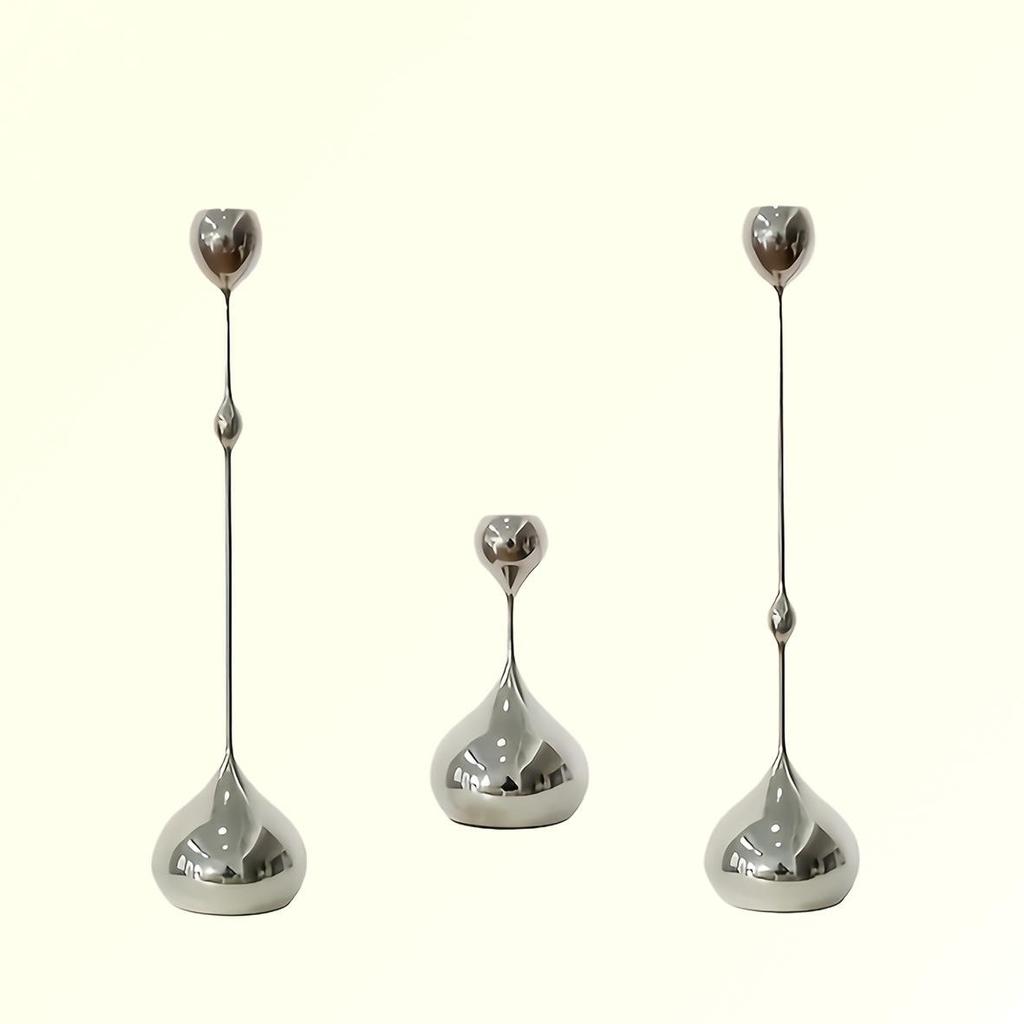 Wrought Iron Electroplated Candlestick: Luxurious Decor for Hotels, Weddings, or Dining Tables
