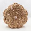 Strass a Fiore Rotondi 6 Colori Borse a Pochette Dorate/Champagne da Donna Borsa da Matrimonio Portamonete da Sera in Cristallo Pochette Metalliche Minaudiere