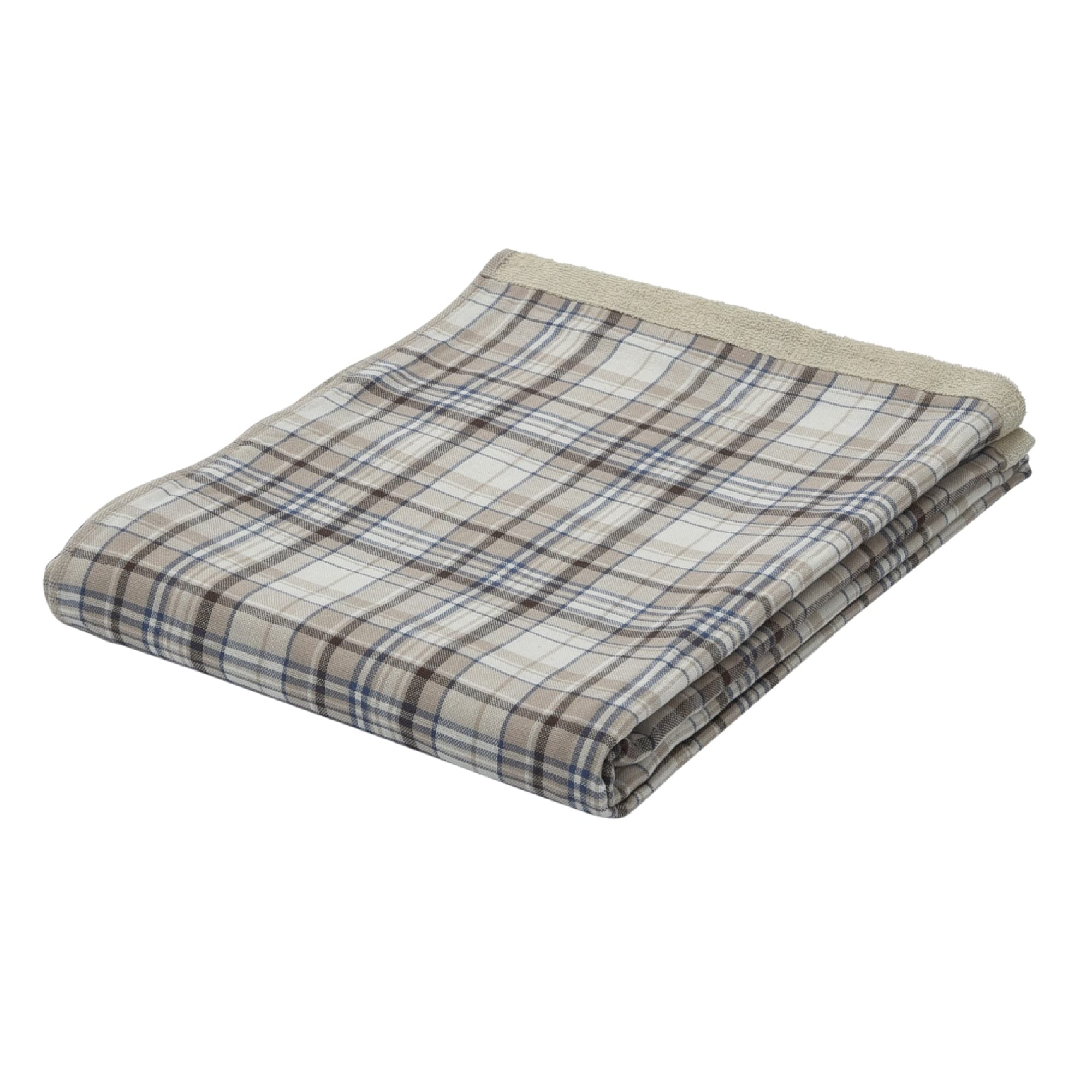 

Nishikawa Single Towel Cotton with Organic Cotton Soft Gauze Dobby Check FR03042006 Blanket, Washable, 100% Blend, & Pile, Weave, Pattern, Beige,