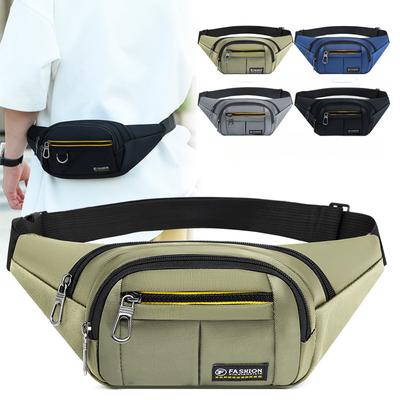 Men's Purse Construction Site Portable Mobile Phone Bag Outdoor Sports Chest Bag Trend Joker Shoulder Crossbody Bag.
