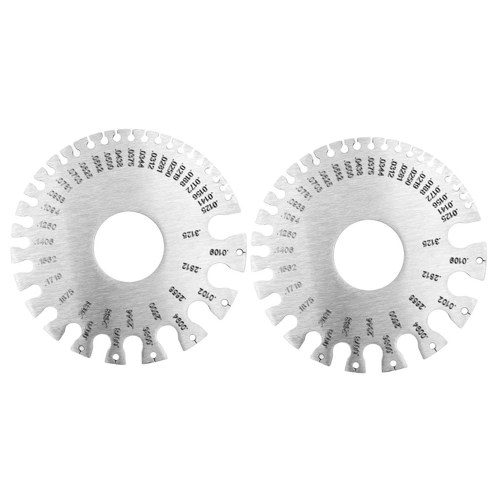 2pcs Stainless Steel Thickness Gauges Professional Standard Metal Sheets Welding Thickness Gauge