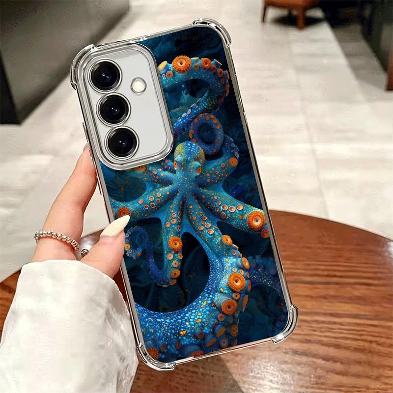Ocean Octopus Marine Life Soft Phone Case For Samsung A17 A27 A07 A37 A57 A16 A56 A15 A55 A14 A54 A13 A53 A26 A36 A25 A35 A24 A3