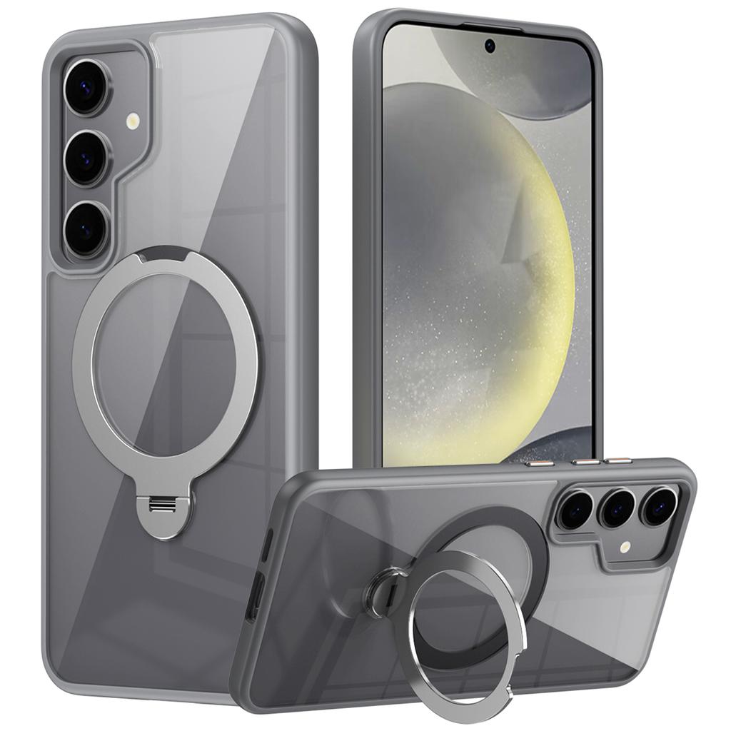 For Samsung Galaxy S24 Magnetic Case Kickstand TPU+Acrylic Phone Cover