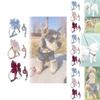 Pet Dog Leash Set With Bright Silk Large Bowknot Chest Harness For Small Dogs And Cats