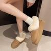 Women's fashion lightweight soft sole winter warm one-step fur one snow boots padded lining non-slip casual sports cotton boots fur shoes