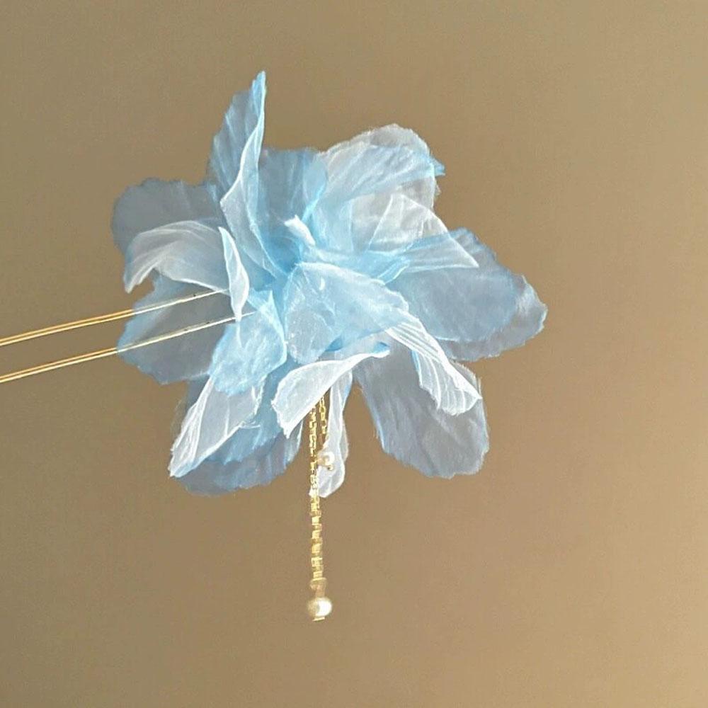 

1/3 шт. Новая китайская заколка для волос Фея Винтажная заколка Ручной работы Большая шелковая Цветочная кисточка Палочка для волос Аксессуары для волос