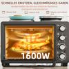 28 L Toaster Oven, Compact Oven for Cooking and Grilling, Electric Oven with Baking Tray, Grill Rack, 2600W, Black