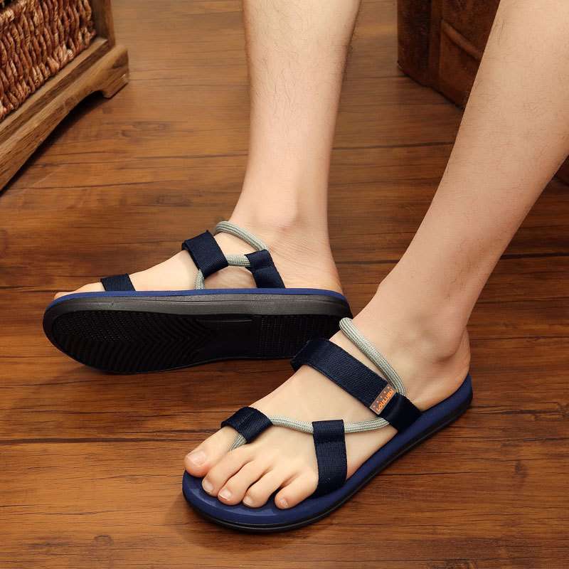 Trendy new summer sandals men's flip-flops cool slippers couple beach shoes non-slip flat bottom fashion personalized sandals