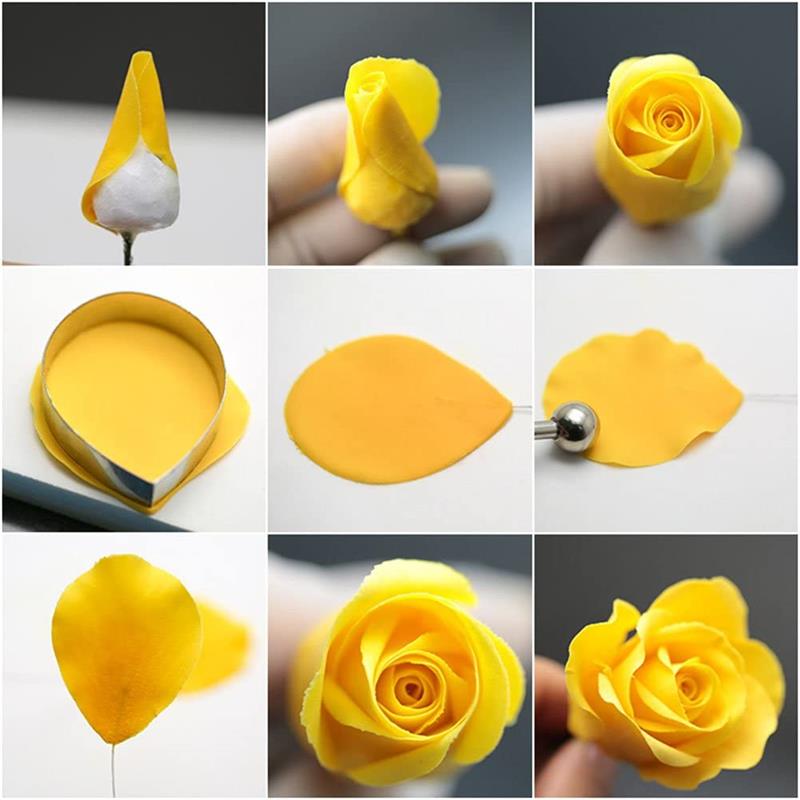 Sugar Turning Rose Mold Realistic Simulation Of Channel Rose Ornament Cake Decoration Sugar Turning Mold Size 7.3*6.6