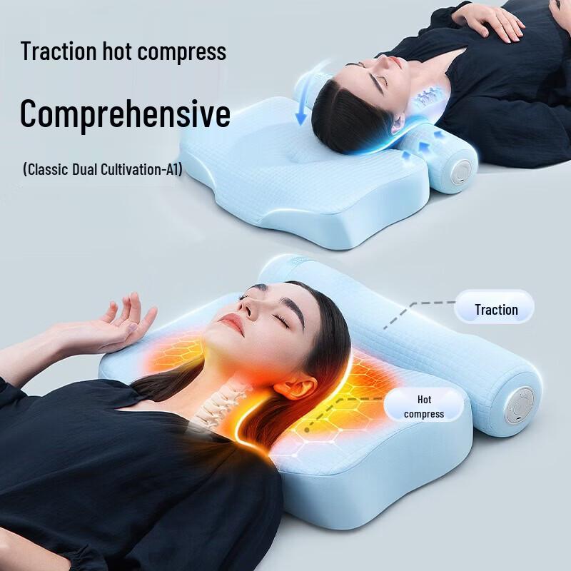 CLORIS A1 Smart Cervical Traction Pillow with Massage & Heat CN Plug (adapter Included)