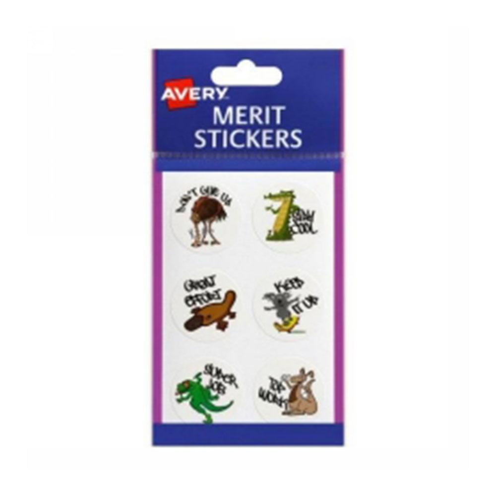 Avery Dauerhafte Runde Tiere Leistungsaufkleber 96 Stück (Australier)