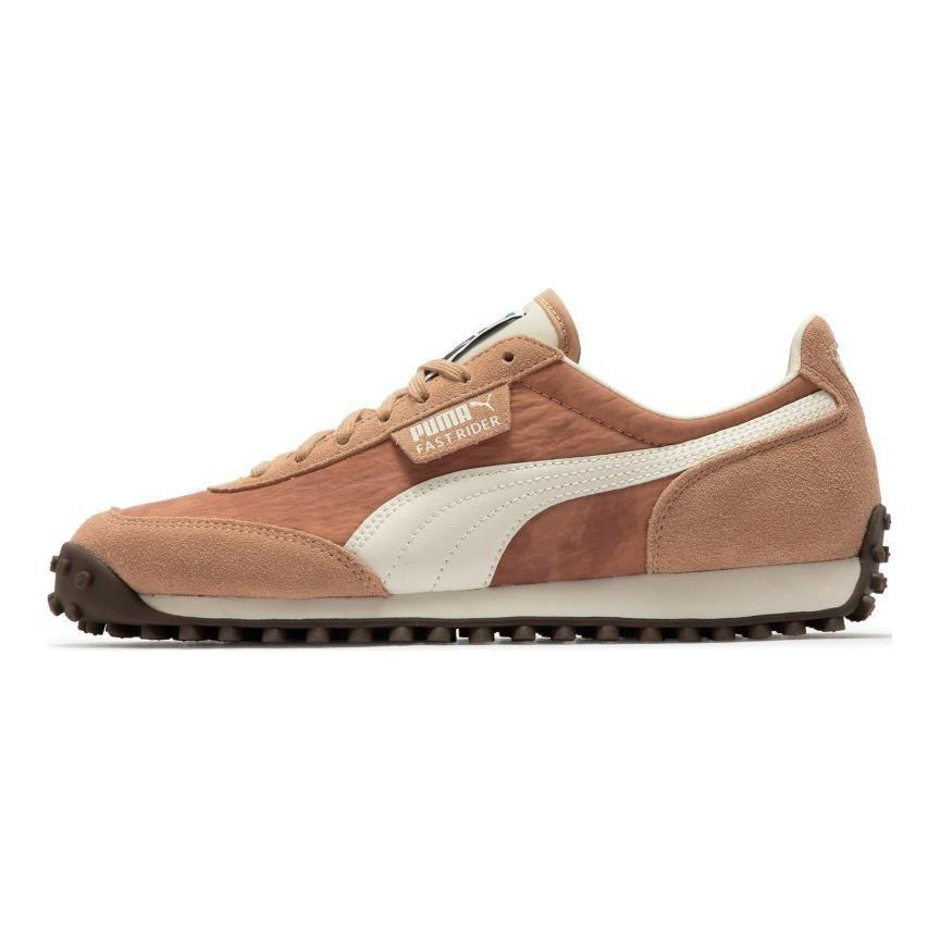 Puma Fast Rider Mmq Washed Out Leather Casual Sneakers Unisex Sneakers Yellow Brown 392091-04
