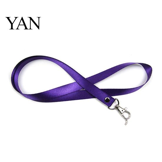 Lanyard Solid Color Tear-resistant Nylon Rope Neck Strap ID Holder for Adults
